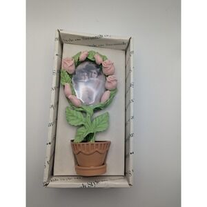 Savannah Style Rose Flower‎ Picture Frame Potted Desk Decor Photo Holder